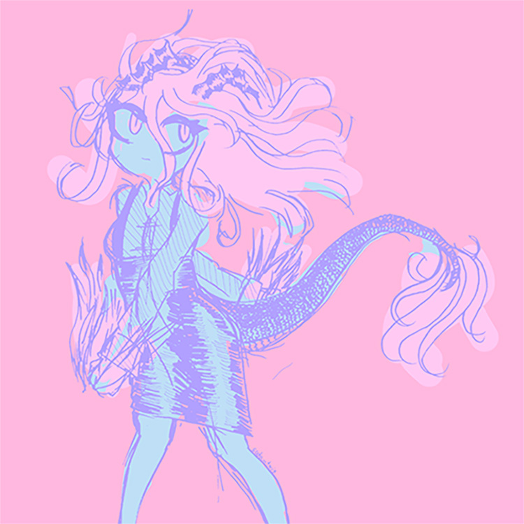 dragon lady with tail